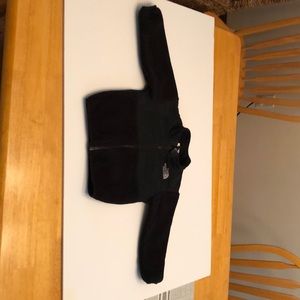 The North Face baby black fleece jacket